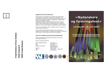 folder om konferencen "Nydanskerne og foreningslivet"