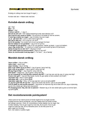 Kvindsk-dansk ordbog Mandsk-dansk ordbog Det ... - gnom.dk