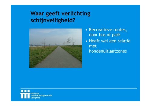 Openbare verlichting - Politiekeurmerk Veilig Wonen