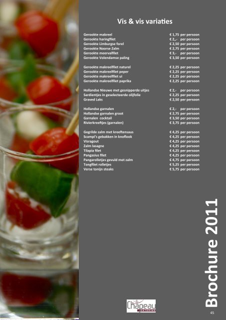 Brochure 2011 - Chapeau Catering