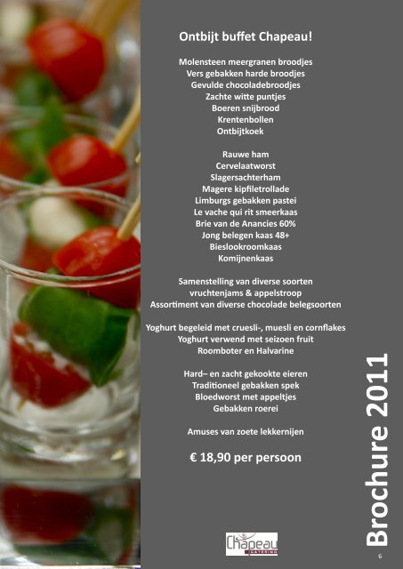 Brochure 2011 - Chapeau Catering