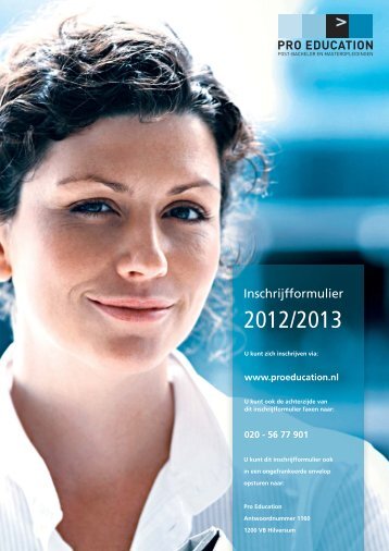 PDF Inschrijfformulier - Pro Education