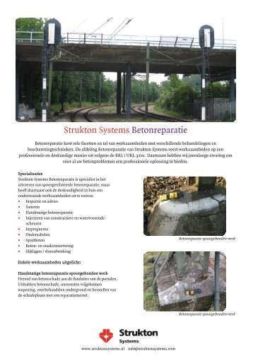 Strukton Systems Betonreparatie - Strukton Rail
