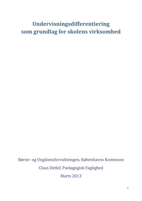 denne artikel om Undervisningsdifferentiering og ... - mitBUF.dk