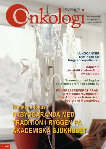 Nr 1 2006 - Onkologi i Sverige