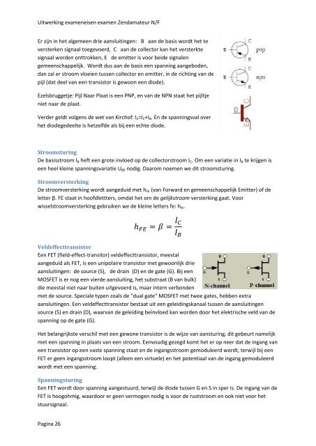 Uitwerking exameneisen examen Zendamateur N/F