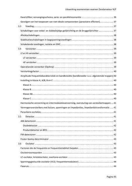 Uitwerking exameneisen examen Zendamateur N/F