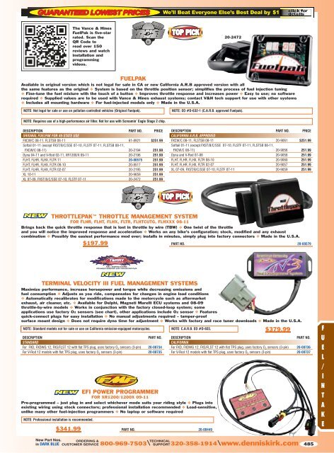 Vance And Hines Fuelpak Settings Chart