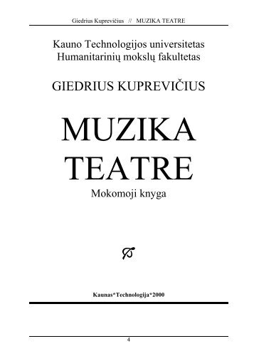 Muzika teatre / konspektas - Giedrius Kuprevičius