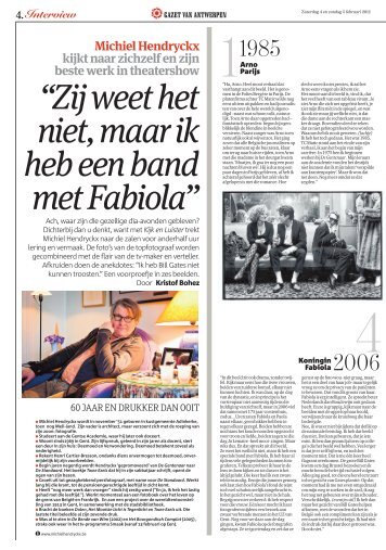 Interview met Michiel Hendryckx door Kristof Bohez - CC Nova ...