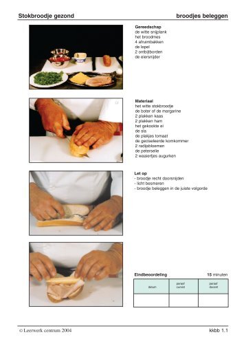 Stokbroodje gezond broodjes beleggen