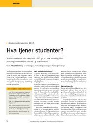 Hva tjener studenter? - Tidsskrift for Norsk Psykologforening