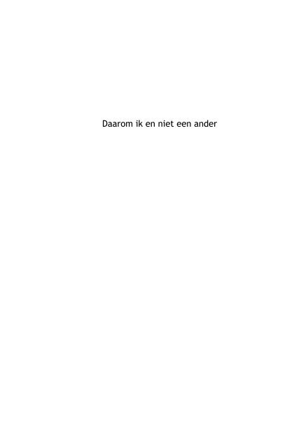 Daarom Ik En Niet Een Ander Yves Taffinpdf Overspoor - 