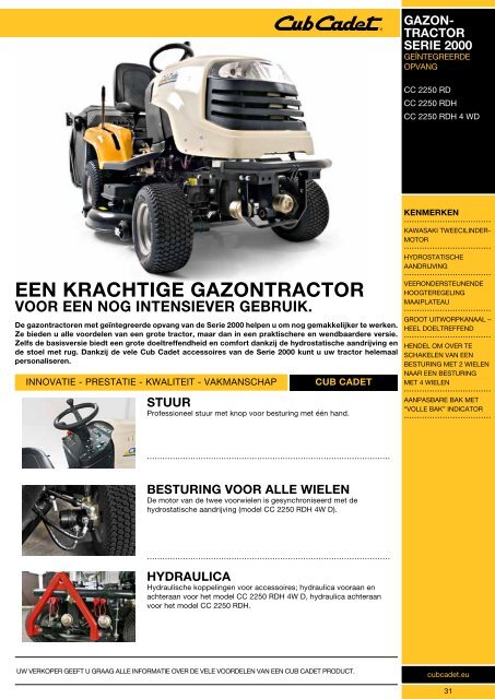 Folder Cub Cadet 2012 - Mekatec