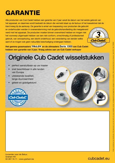 Folder Cub Cadet 2012 - Mekatec