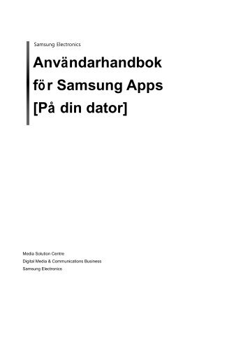 Användarhandbok för Samsung Apps - img.samsungapps.com ...