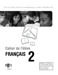 Cahier de l'élève FRANÇAIS 2 - 3e année - OQRE