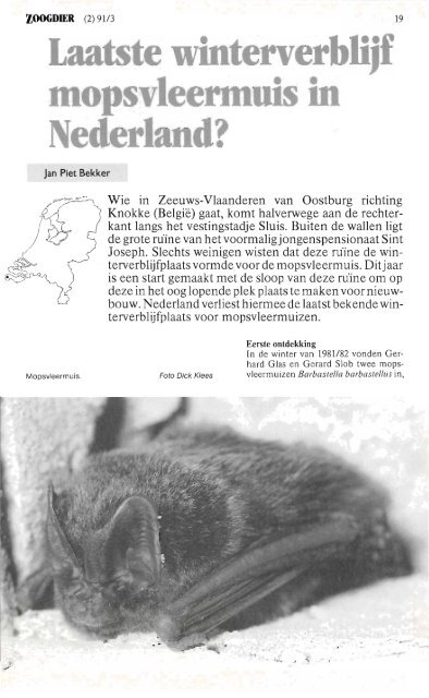 tijdschrift voor zoogdierbescherming en zoogdierkunde jaargang 2 or