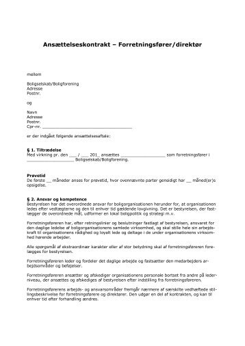 Forretningsfører - Boligselskabernes Landsforening