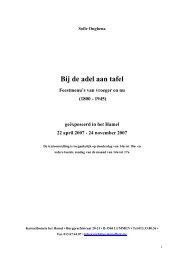 Bij de adel aan tafel - Stichting de Moffarts