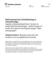 Referensmaterial för bedömning av arbetsförmåga - Arbetet