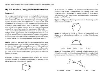 Tip til 1. runde af Georg Mohr-Konkurrencen Geometri