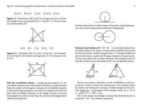 Tip til 1. runde af Georg Mohr-Konkurrencen Geometri