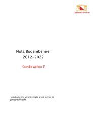 Nota Bodembeheer 2012-2022 - Utrecht.nl - Gemeente Utrecht