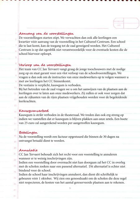 CC Jan Tervaert Schoolbrochure '10-'11 Basisonderwijs