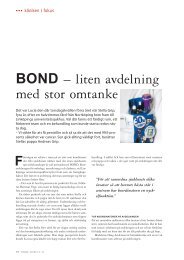 BOND – liten avdelning med stor omtanke - Onkologi i Sverige