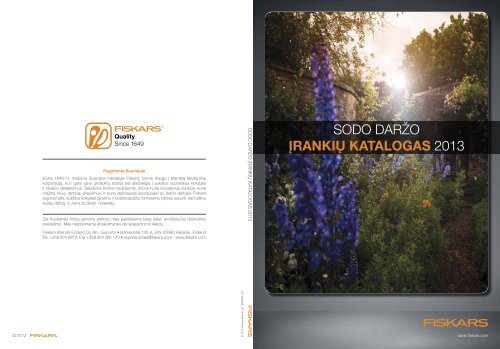 FISKARS SODO DARŽO ĮRANKIŲ KATALOGAS 2013 m.