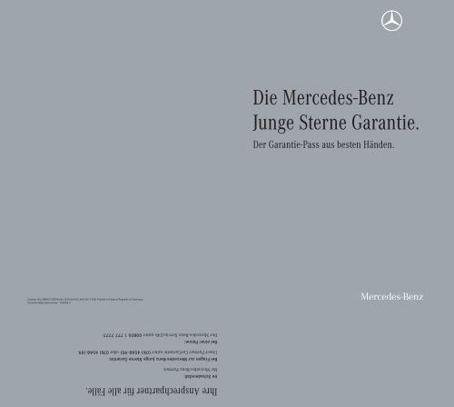 Die Mercedes Benz Junge Sterne Garantie Beckerautomobile