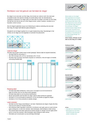 Richtlijnen voor het gebruik van het label de vlieger - Den Haag ...