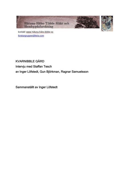 Intervju Med Staffan Tesch Hatuna Habo Tibble Slakt Och