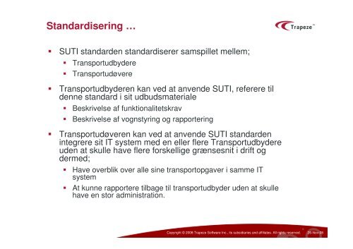 Præsentation af SUTI standarden …