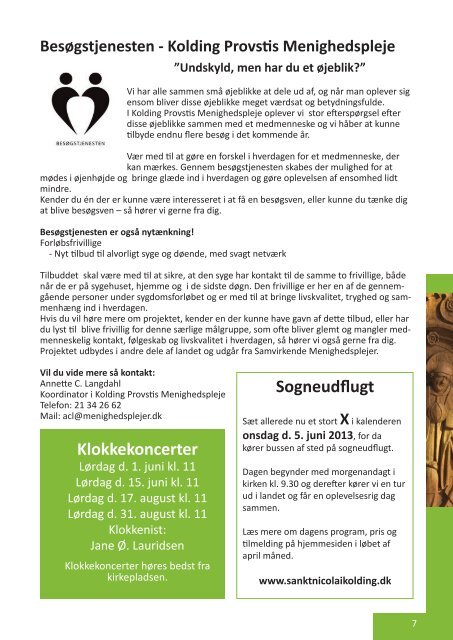 Kirkeblad nr. 2, april - juli 2013 - Sankt Nicolai Sogn