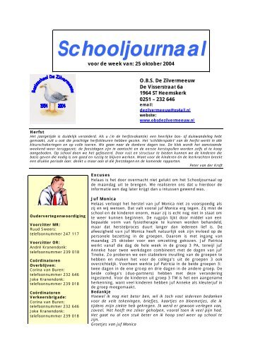 Schooljournaal 2004-10-25 - OBS De zilvermeeuw