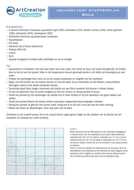 aquarelverf stappenplan Brug