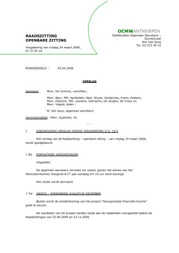 verslag - ocmw antwerpen