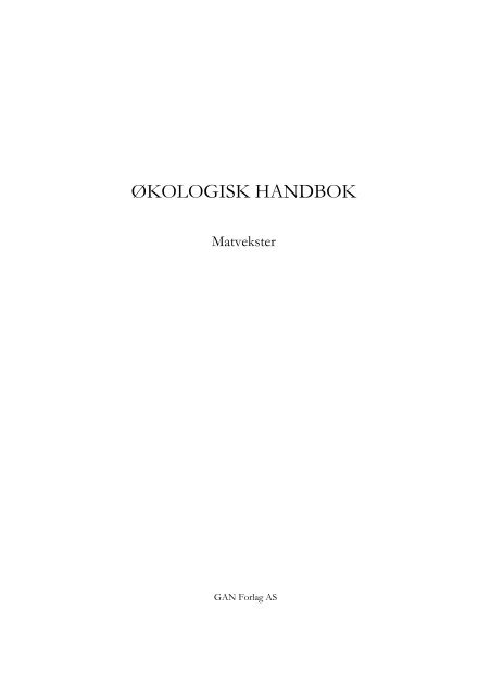 Økologisk handbok