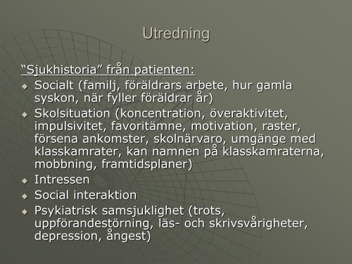 Neuropsykiatriska störningar och dess funktionshinder