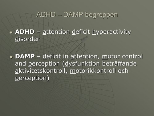 Neuropsykiatriska störningar och dess funktionshinder