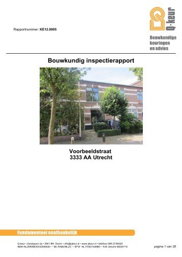 Bouwkundig inspectierapport - Qkeur