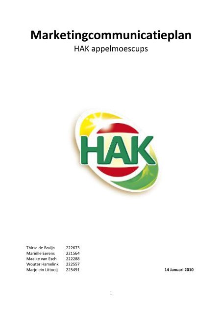 Marketingcommunicatieplan Pdf