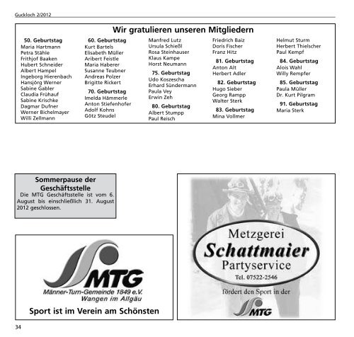 Nr. 2/2012 - MTG Wangen 1849 e.V.