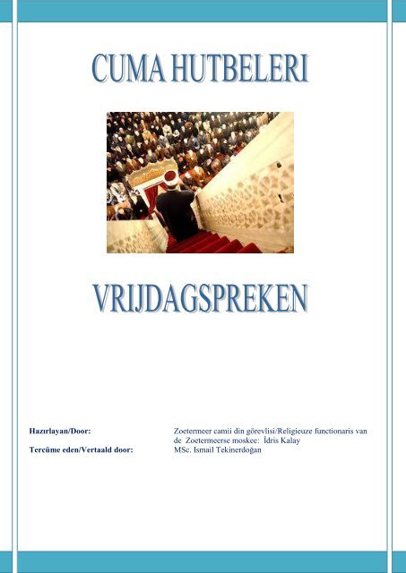 hazirlayan door zoetermeer camii din gorevlisi religieuze
