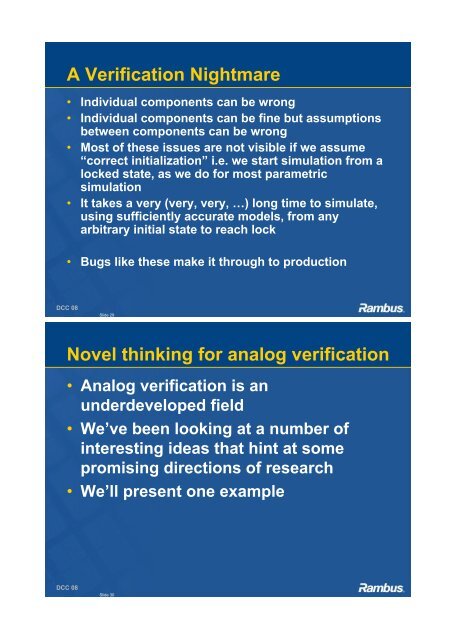 "Real World" Problems in the Analog and Mixed Signal Domains