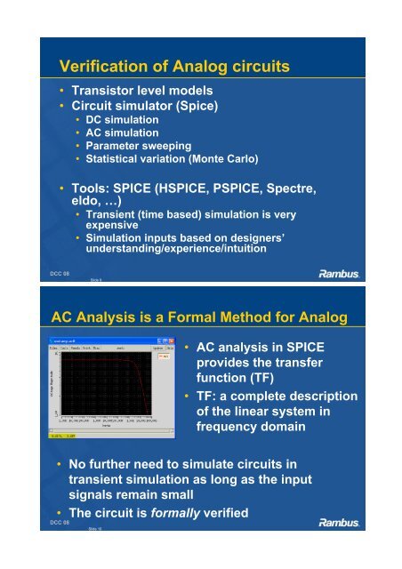 "Real World" Problems in the Analog and Mixed Signal Domains