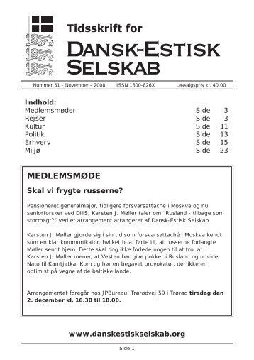 MEDLEMSMØDE - Dansk-Estisk Selskab