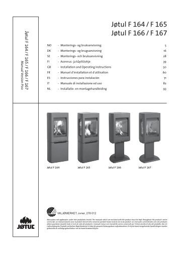 Manual de instalación - Jøtul stoves and fireplaces